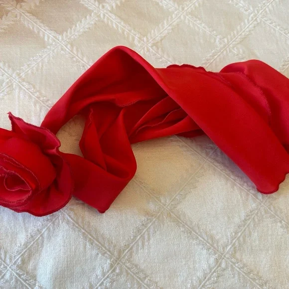 Vintage 1970’s Hedy Knits Of California Red Pantsuit Sz S Matching Neck Scarf